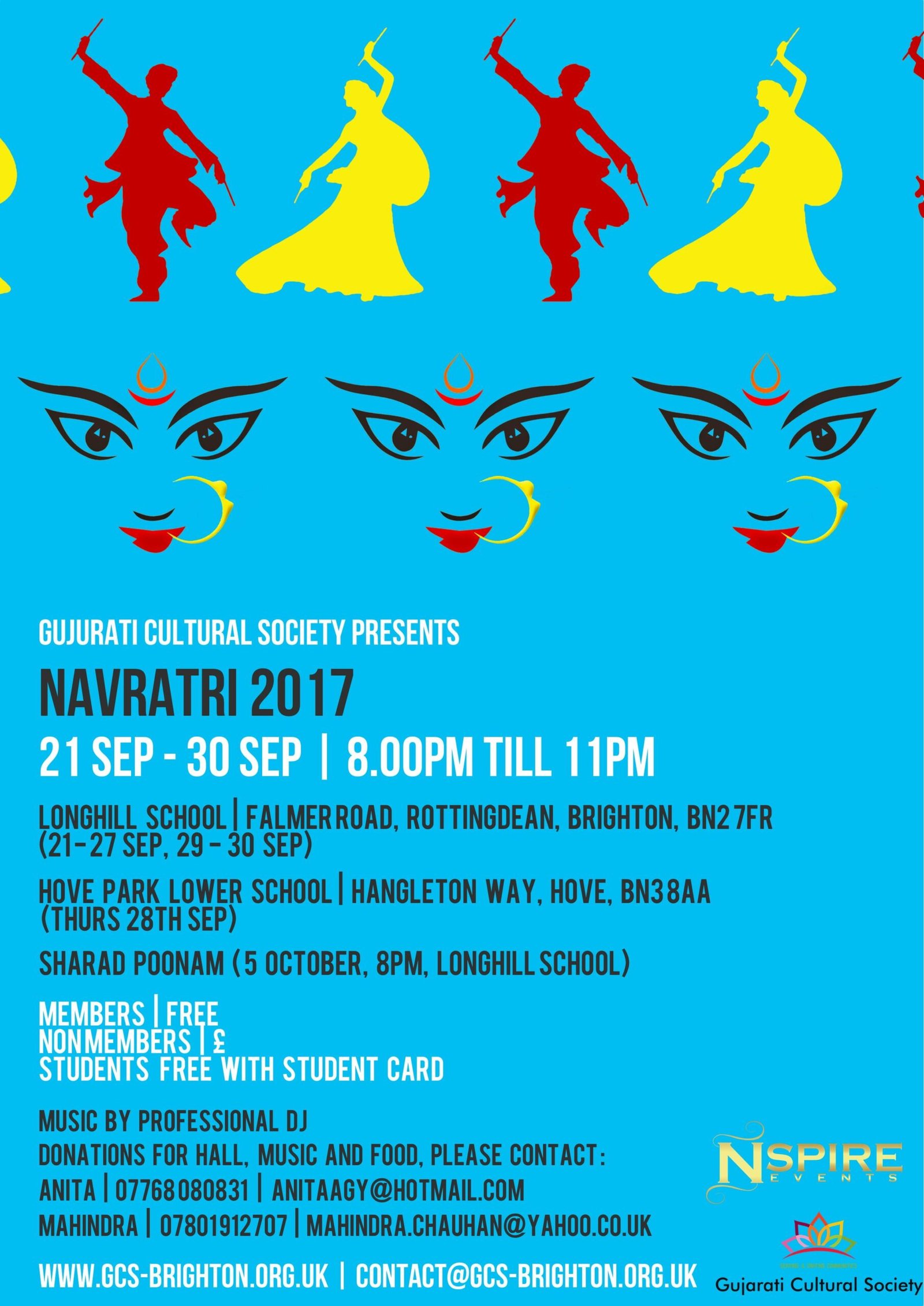 Navratri – Donations for Food, Hall & Music