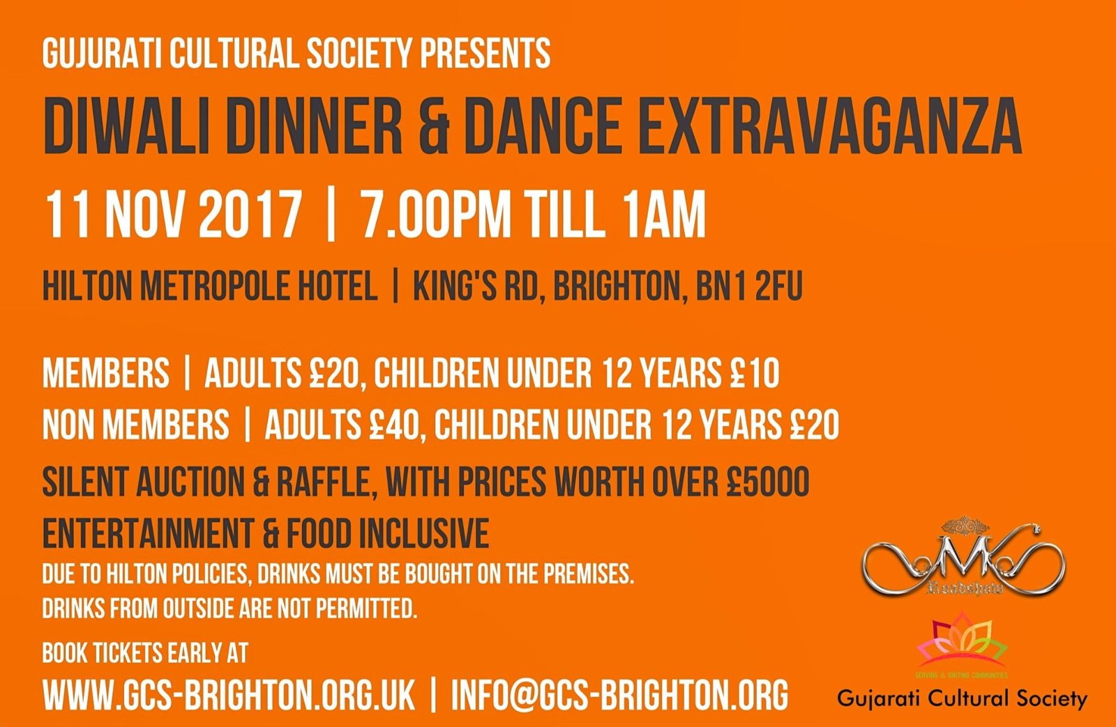 GCS Diwali Dinner & Dance Extravaganza drawing close – Sat 11/11/2017
